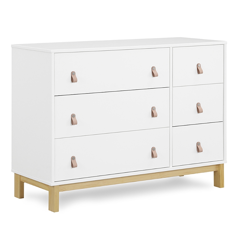 Condition photo showing New/Like New for BabyGap by Delta Children Legacy 6 Drawer Dresser with Leather Pulls and Interlocking Drawers - Bianca White/Natural