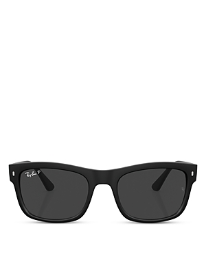 Ray Ban Ray-ban Square Polarized Sunglasses, 56mm In Black/gray Polarized Solid