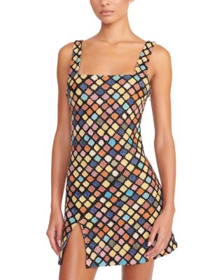 blue dress for baby girl Staud Le Sable Beaded Mini Dress main image 1
