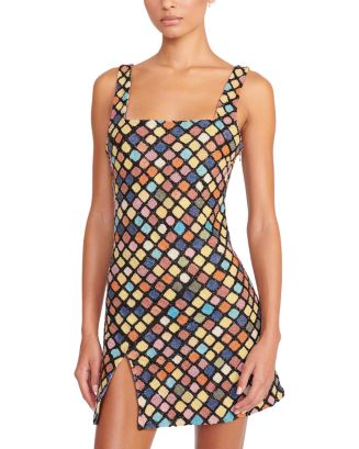 STAUD Le Sable Beaded Mini Dress | Bloomingdale's Women
