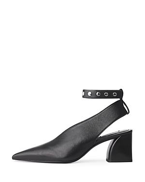 Rag & Bone Victory Leather Ankle-cuff Pumps In Black