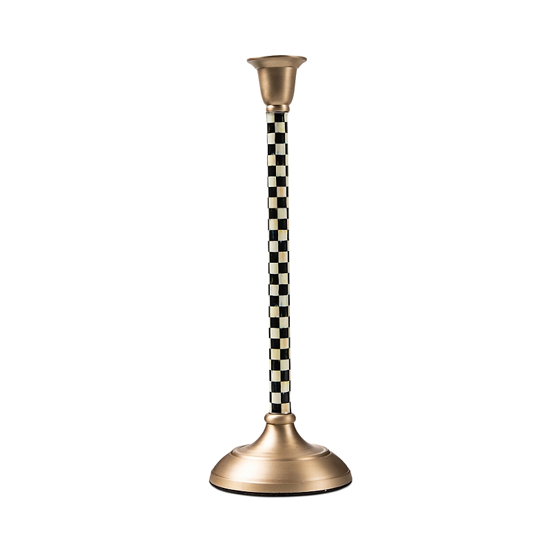 Mackenzie-childs Medium Courtly Check Candlestick In Multi