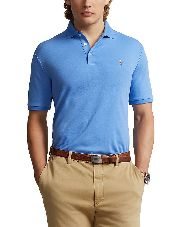 Polo Ralph Lauren Classic Fit Soft Cotton Polo Shirt Men's Clothing Summer Blue : 2XL