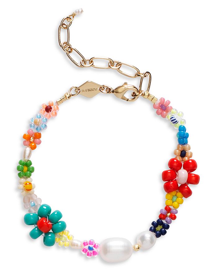 ANNI LU Mexi Flower Beaded Bracelet in 18K Gold Plated | Bloomingdale's