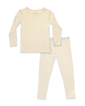 Shop Bellabu Bear Unisex Oat Pajama Set - Baby, Little Kid In Open Beige