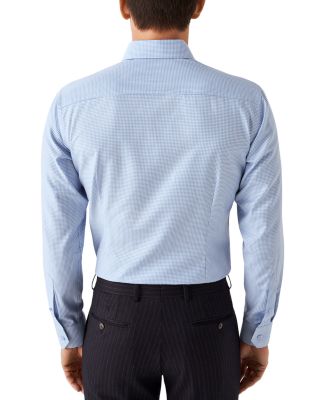 Contemporary Fit Micro Check Textured Cotton-Tencel&reg; Dress Shirt
