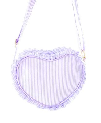 Bits & Bows Girls' Lilly Lavender Seersucker Heart Purse - Little Kid, Big Kid | Bloomingdale's Kids