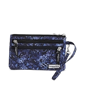 Shop Baggallini Rfid Currency Organizer In Indigo Petal