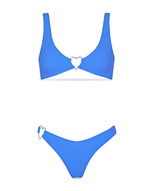Shop Capittana Kelly Bikini Top In Blue