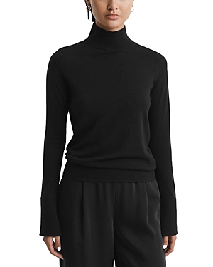 Shop Reiss Kylie Wool Turtleneck Sweater In Black