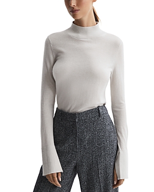 Shop Reiss Kylie Wool Turtleneck Sweater In Stone