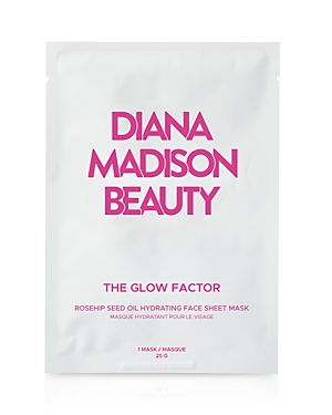 Diana Madison Beauty The Glow Factor Rosehip Seed Oil Hydrating Face Sheet Mask In White