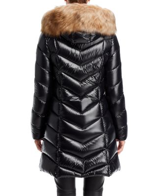 【MONCLER】MARRE ロング ダウン ジャケット Moncler Marre Down Puffer Coat with Shearling Trim