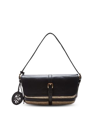 Altuzarra - Watermill Leather and Raffia Flap Shoulder Bag