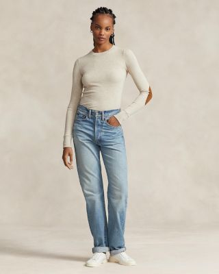 Ralph Lauren Long Sleeves Elbow Patch Top | Bloomingdale's