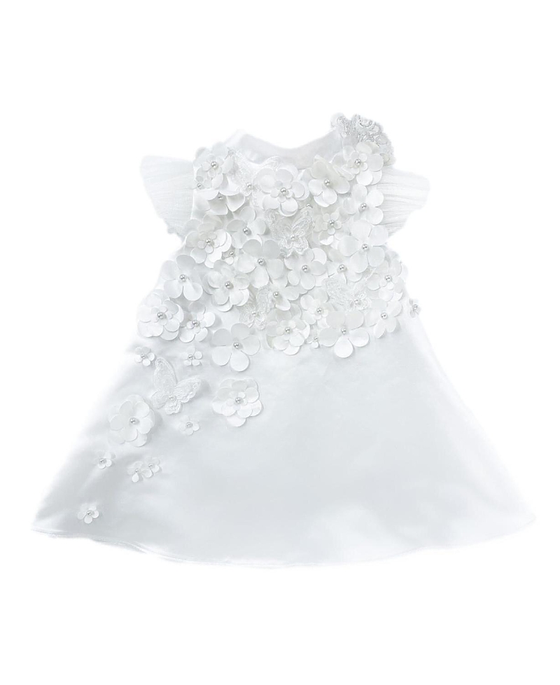 Petite Maison Kids Girls' Butterfly White Satin Ceremony Dress - Baby, Little Kid, Big Kid