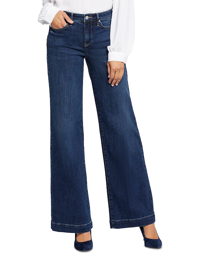 NYDJ Teresa Mid Rise Wide Leg Jeans in Cambridge | Bloomingdale's