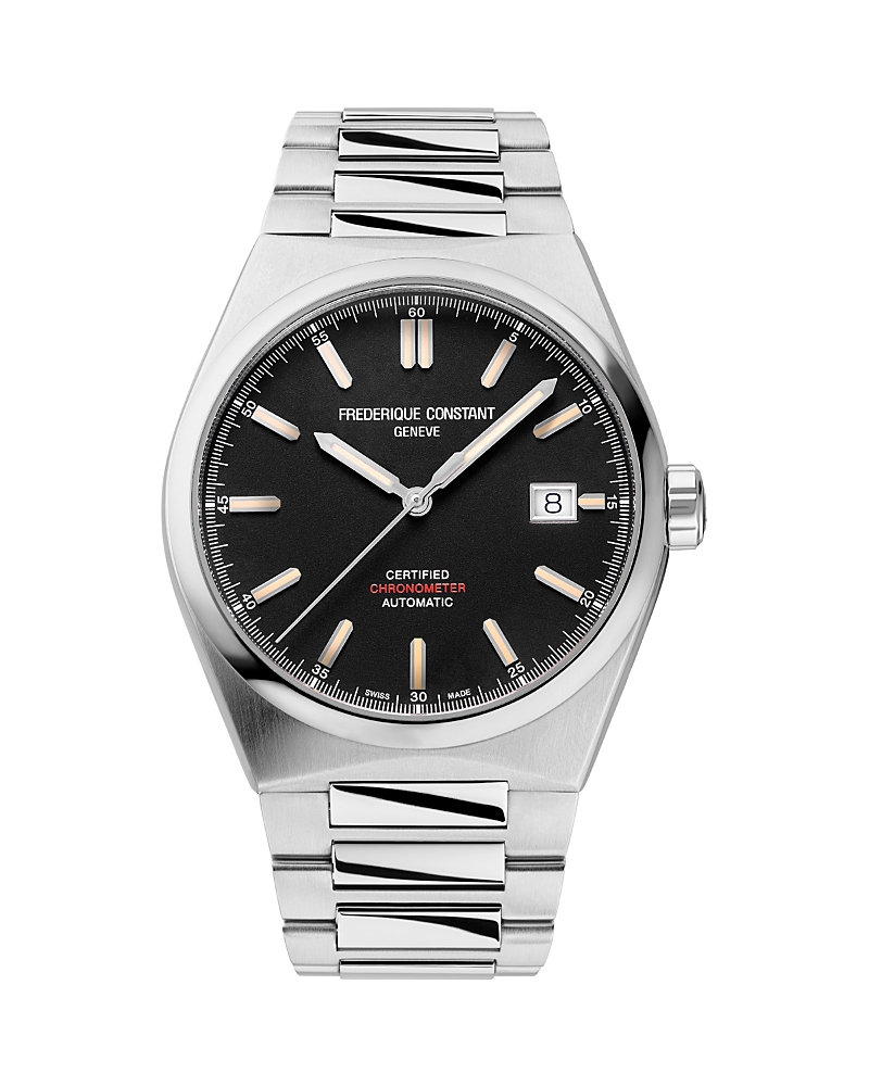 Frederique Constant Highlife Automatic Cosc Watch & Interchangeable Strap, 39mm In Black/silver