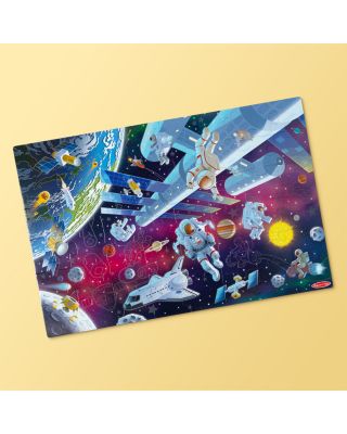 Outer Space Glow in the Dark Floor Puzzle - Ages 36 - 72 Months