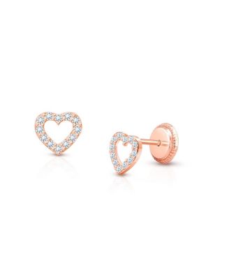  Children's 14K Gold Love of Mine Studs Girls' Screw Back Earrings