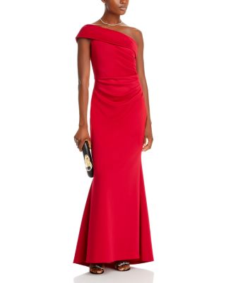 Eliza J - One Shoulder Satin Gown