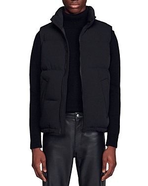 Shop Sandro Puffer Vest In Black