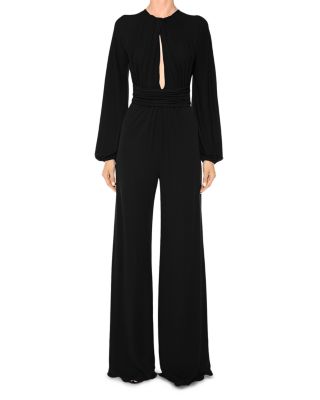 Giambattista Valli - Keyhole Front Wide Leg Jersey Jumpsuit