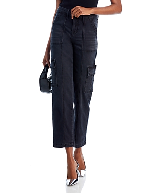 Aqua High Waisted Straight Leg Trousers - 100% Exclusive In Black