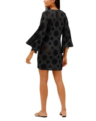 Eyelet Perola Knot Short Swim Cover Up