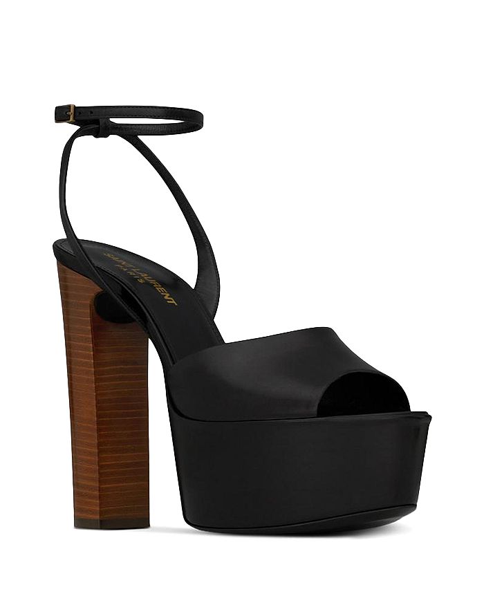 Saint Laurent Jodie Platform Sandals in Shiny Leather Bloomingdale's