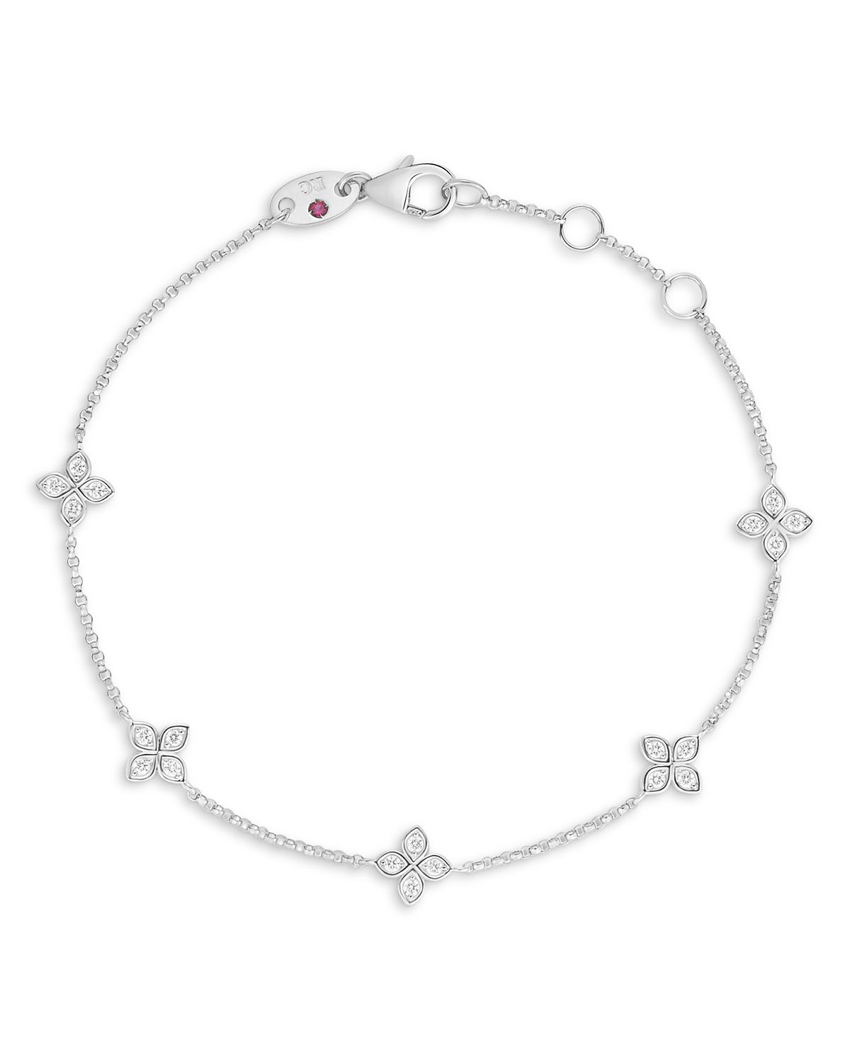 Roberto Coin 18K Yellow Gold Verona Love by the Inch Diamond Station Bracelet