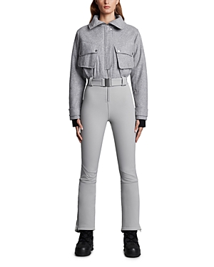 Cordova The Telluride Belted Two-tone Wool-blend And Twill Ski Suit In Grey Melange