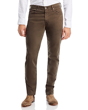 Ag Tellis Slim Fit Twill Trousers In Stone Brown