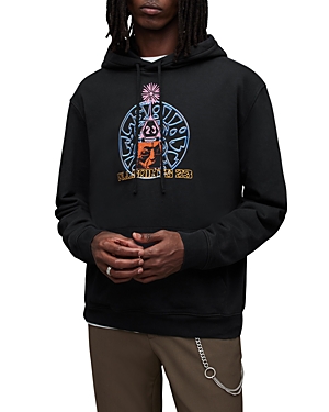 Allsaints Dimension Relaxed Fit Pullover Graphic Hoodie