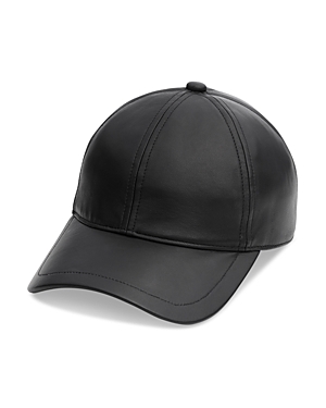 Rag & Bone Perry Leather Baseball Cap In Black