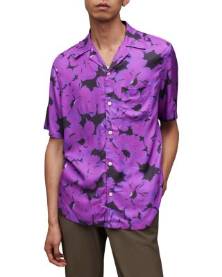 ALLSAINTS - Kaza Relaxed Fit Printed Short Sleeve Camp Shirt