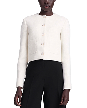 Shop Altuzarra Bernadette Wool Blend Jacket In Ivory