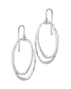 Bloomingdale's Hammered Double Oval Drop Earrings in Sterling Silver