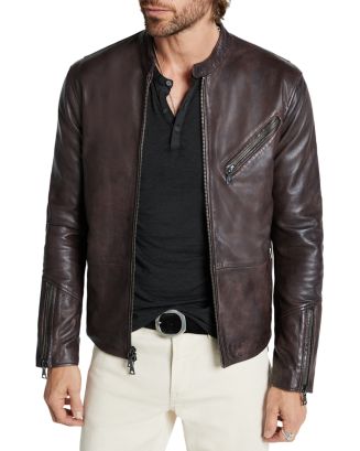 John Varvatos Conner Leather Racer Jacket | Bloomingdale's