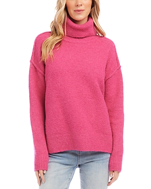 Shop Karen Kane Turtleneck Sweater In Hot Pink