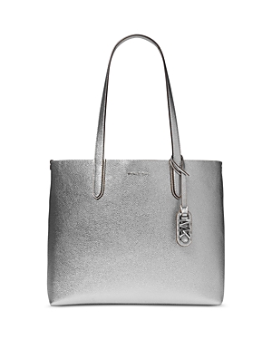 Michael Kors Eliza Extra Large Reversible Tote In Silver
