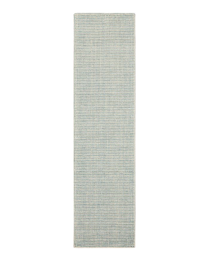 Serpentine Bath Rug Runner Gray 2' x 5