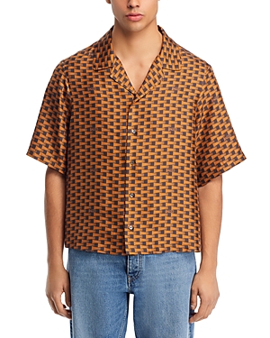 Bally Oversized Geo Logo Print Short Sleeve Shirt In Multi