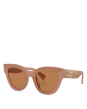 Miu Miu Women's Square Sunglasses, 51mm In Pink/brown Solid