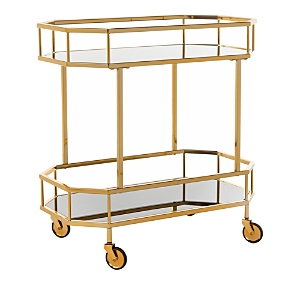 Shop Safavieh Silva Brass 2 Tier Octagon Bar Cart