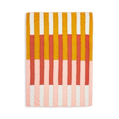 Offset Stripe Quilt Throw Blanket