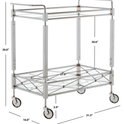 Ingrid 2 Tier Rectangle Bar Cart