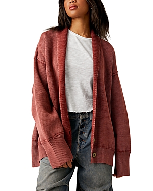 Shop Free People Chamomile Cardi In Washed Rust