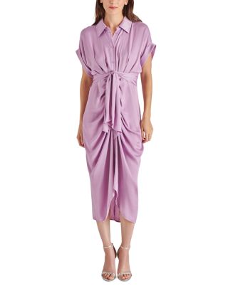 Steve Madden Top Donna Tori Contemporane - Camicia Con Colletto E Bottoni, Maniche Arrotolate, Davanti Annodato - Colore Nero