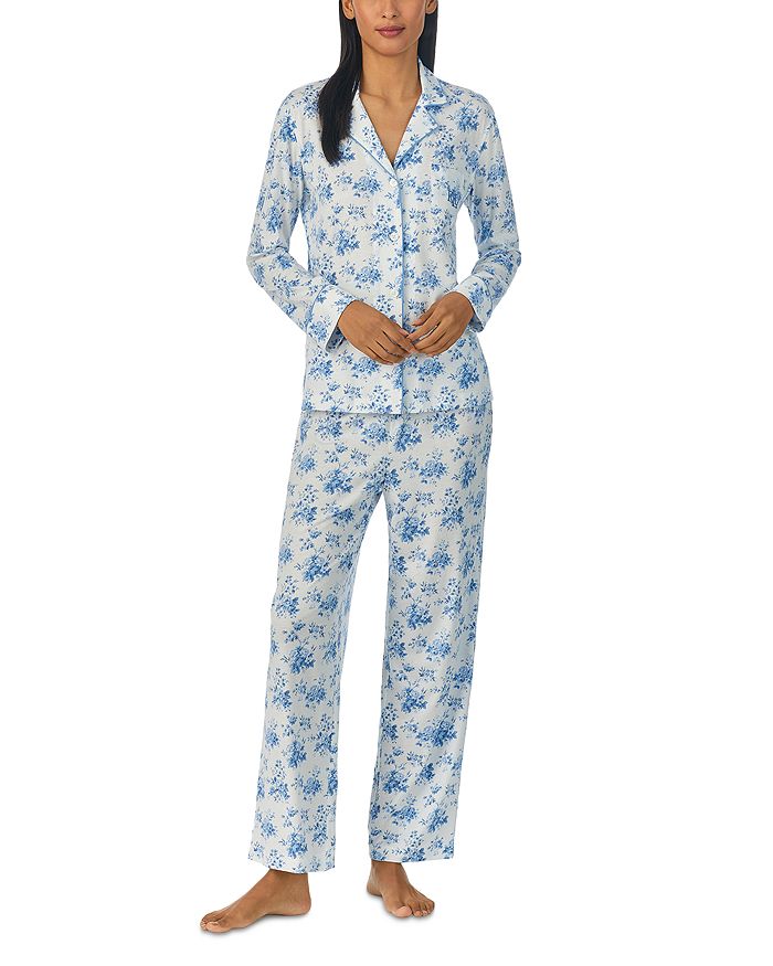 Notch Collar Long Pajama Set